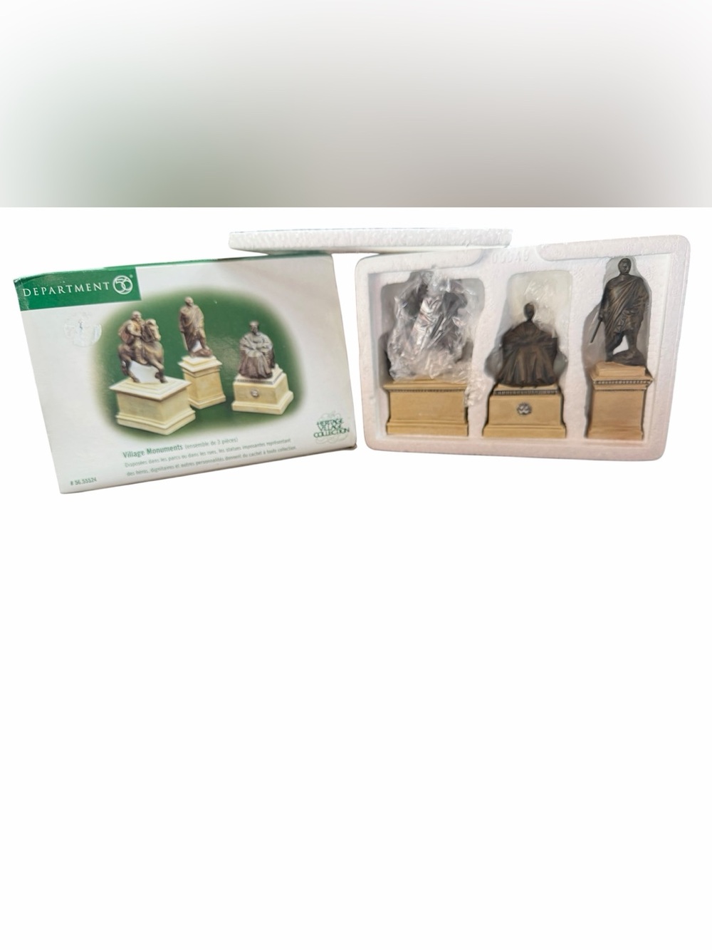 Dept. 56 Heritage Village Collection Set of 3 Village Monuments